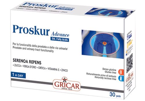 Proskur Advance integratore per il benessere delle vie urinarie e la funzionalità prostatica 30 perle