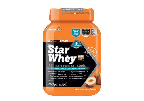 Star whey perfect isolate 100% proteine in polvere gusto nocciola 750 grammi