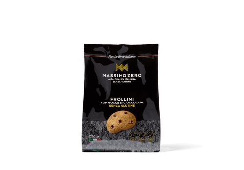 Massimo Zero frollini con gocce di cioccolato senza glutine 220 grammi