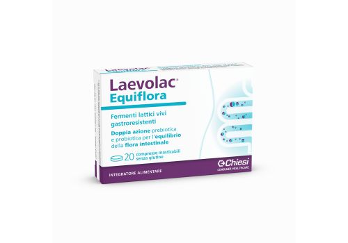 Laevolac Equiflora integratore di fermenti lattici 20 compresse masticabili