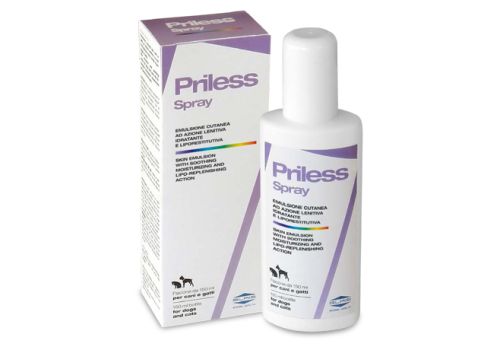 Priless emulsione cutanea ad azione lenitiva idratante e liporestitutiva per cani e gatti spray 150ml