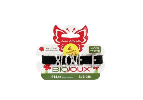Biojoux Black Infinite Love braccialetto in silicone