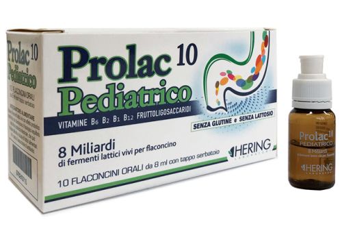 Prolac 10 Pediatrico integratore a base di fermenti lattici vivi 10 flaconcini 8ml 