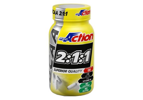 Proaction BCAA 2-1-1 integratore di aminoacidi per l'attività sportiva 130 compresse
