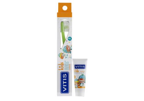 Vitis kids spazzolino e dentifricio gel per bambini 8ml