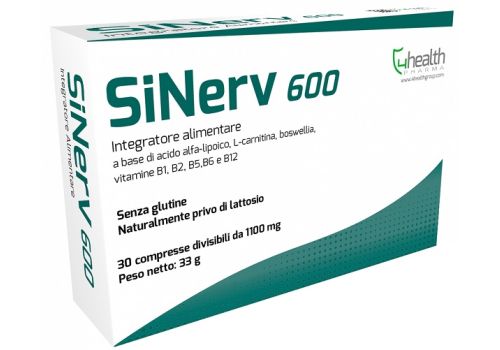 Sinerv 600 integratore per il supporto nervoso e metabolismo energetico 30 compresse