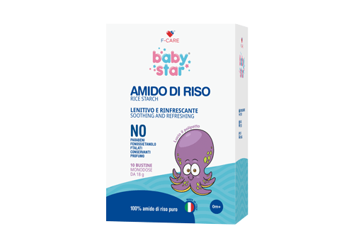 Babystar Amido di Riso lenitivo e rinfrescante 10 bustine 180 grammi