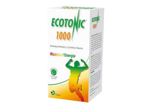 Ecotonic 1000 integratore contro stanchezza e affaticamento 14 stick pack