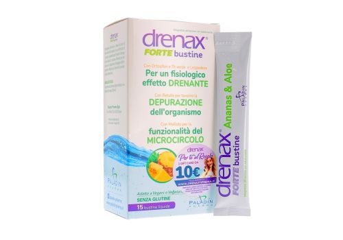 Drenax Forte ananas integratore drenante depurativo 15 bustine liquide