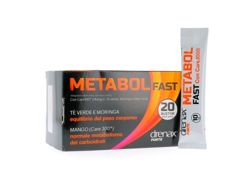 Drenax Forte Metabol Fast integratore per l'equilibrio del peso corporeo 20 busttine stick pack