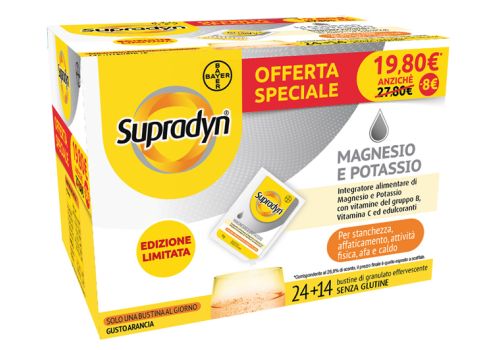 Supradyn magnesio e potassio edizione limitata integratore vitamine e minerali 24+14 bustine