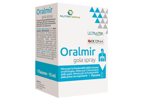 Oralmir integratore per il mal di gola spray orale 15ml