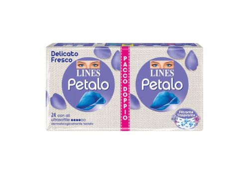 Lines Petalo Blu assorbenti anatomici con ali 24 pezzi