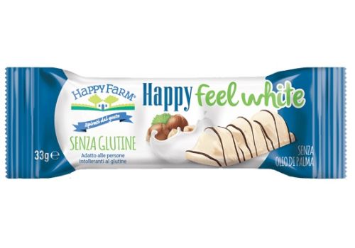 Happy Feel White wafer ricoperto al cioccolato bianco senza glutine 30 grammi