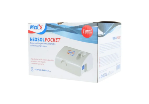 Med's Neosol Pocket apparecchio per aerosolterapia con microcompressore
