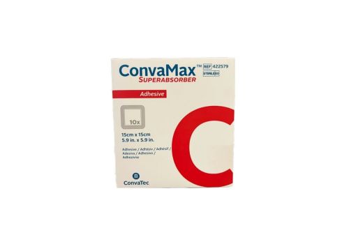 ConvaMax Superabsorber medicazione adesiva sterile in silicone 15 x 15cm 10 pezzi