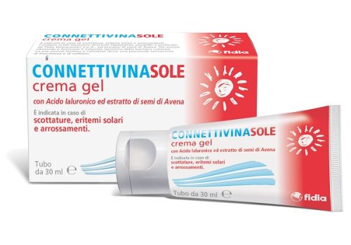 ConnettivinaSole indicato in caso di scottature eritemi solari e arrossamenti crema gel 30ml