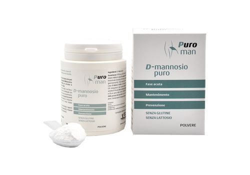 Puroman D-mannosio puro integratore per la funzionalità del tratto urinario polvere orale 70 grammi
