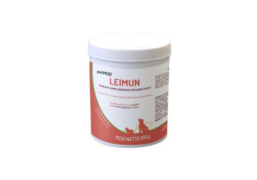 Petmod Leimun mangime complementare per la funzione del sistema immunitario di cani e gatti polvere appetibile 100 grammi