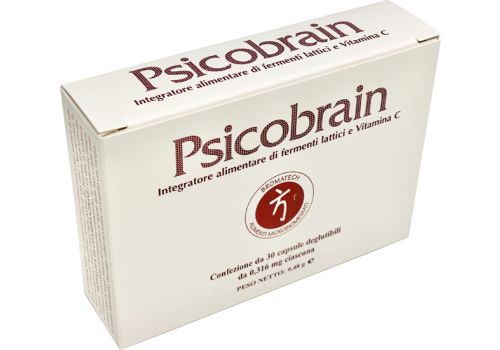 Psicobrain integratore per il sistema nervoso con fermenti lattici e vitamina C 30 capsule