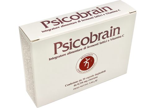 Psicobrain integratore per il sistema nervoso con di fermenti lattici e vitamina C 30 capsule