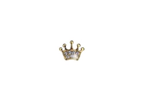 Biojoux baby crown gold plated orecchini in acciaio chirurgico per bambini