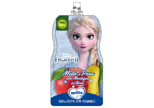 Mellin Disney frozen pouch merenda per bambini gusto mela e pera 110 grammi  