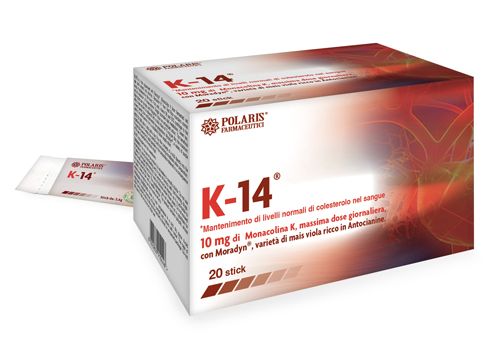 K-14 integratore per il mantenimento dei normali livelli di colesterolo 20 stick
