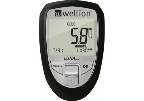 Wellion Luna triometro per la misurazione di glicemia colesterolo e acido urico