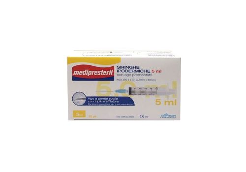 MEDIPRESTERIL SIRINGHE IPODERMICHE 5ML 10PZ