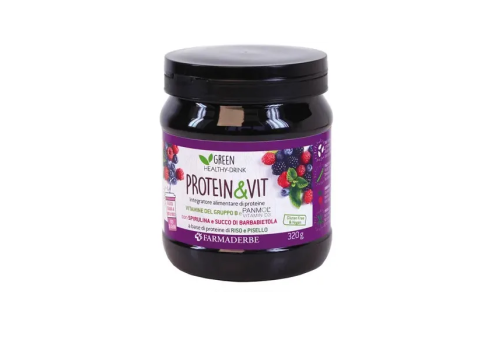 Protein & Vit integratore proteico con vitamine gusto frutti di bosco polvere orale 320 grammi