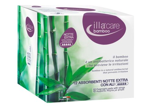 Illa Care Bamboo assorbenti notte extra con ali 12 pezzi