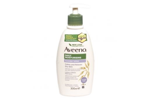 Aveeno crema idratante corpo aroma di lavanda lenisce e rilassa la pelle secca 300ml