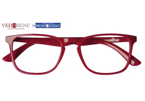 VEDOBENE OCCHIALI PER LETTURA BIG ROSSO +1.50