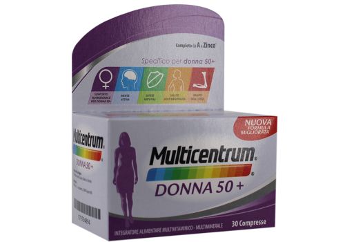 Multicentrum donna 50+ integratore multivitaminico multiminerale 30 compresse