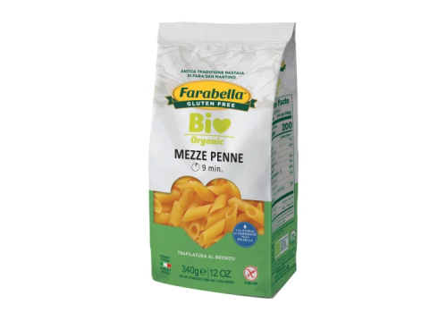 Farabella Bio mezze penne mais e riso pasta biologica senza glutine 340 grammi