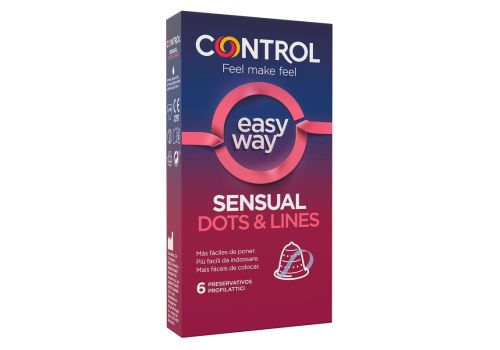 Control Sensual Dots & Lines profilattici 6 pezzi