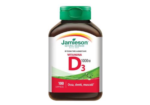Jamieson Vitamina D3 1000UI ossa denti muscoli 100 compresse