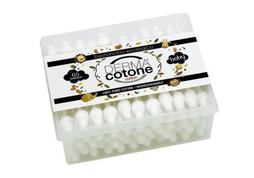 Dermacotone cotton fioc baby bastoncini di cotone per l'igiene auricolare dei bambini 200 pezzi