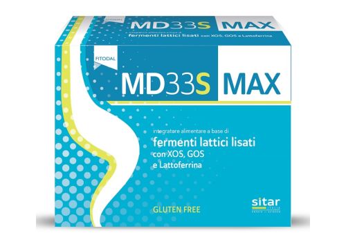 MD33 Senior Max integratore con fermenti lattici liofilizzati xos gos e lattoferrina 21 bustine x 10ml