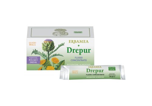 Drepur Fluido integratore per la funzionalità epatica 20 bustine da 10ml gusto pesca
