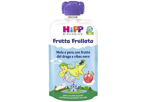 Hipp Biologico Frutta Frullata mela pera frutto del drago e ribes nero 90 grammi