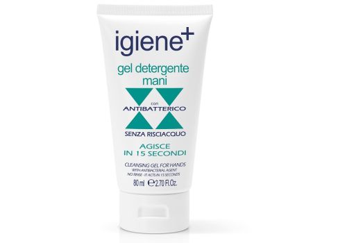Igiene+ gel detergente mani antibatterico senza risciacquo 80ml