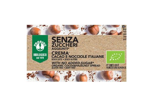 Probios crema spalmabile cacao e nocciole senza zuccheri aggiunti 200 grammi