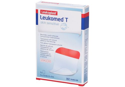 Leukomed T Skin Sensitive medicazione trasparente con adesivo in silicone 5 x 7,2cm 5 pezzi