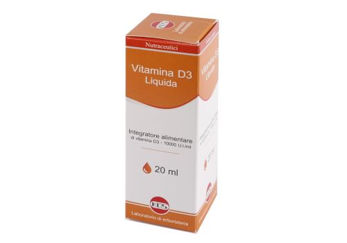 Vitamina D3 liquida integratore per il sistema immunitario e le ossa gocce orali 20ml