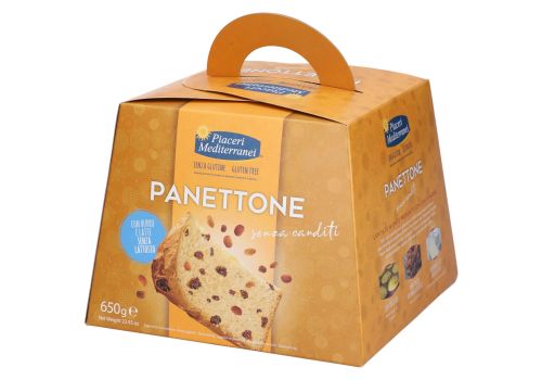 Piaceri Mediterranei panettone senza canditi senza glutine 650 grami