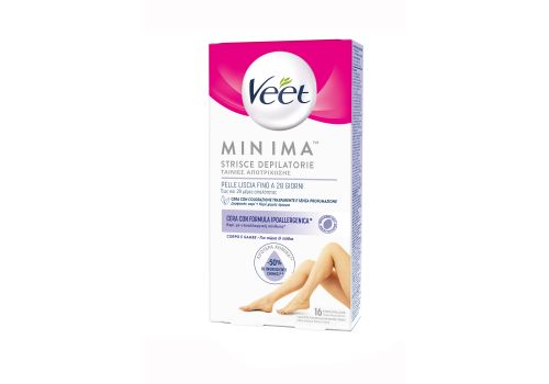 VEET MINIMA STRISCE DEPILATORIE CORPO IPOALLERGENICHE 16PZ