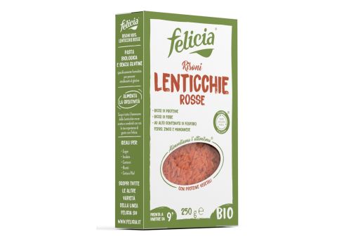 Felicia Bio risoni lenticchie rosse senza glutine 250 grammi