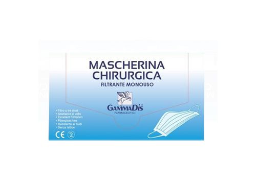 Gammadis mascherina chirurgica monouso protezione a tre strati 50 pezzi